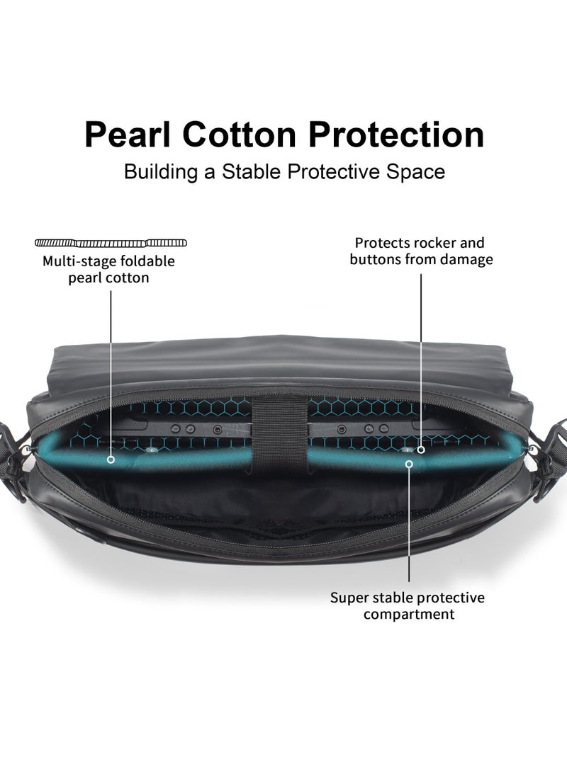 Carrying Case for PlayStation Portal/ROG Ally/Steam Deck/OLED/Lenovo Legion Go/Switch, Protective Portable Waterproof Travel Bag with Multi-Pockets for PS Portal Remote Player