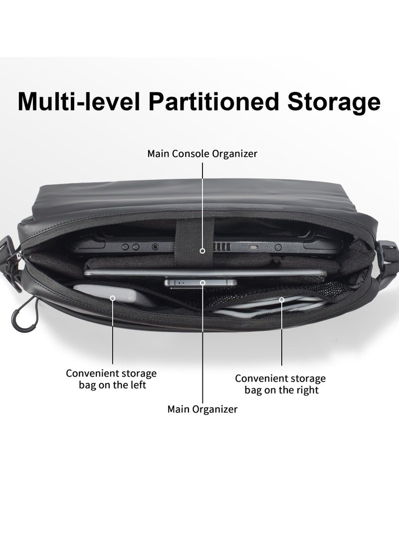 Carrying Case for PlayStation Portal/ROG Ally/Steam Deck/OLED/Lenovo Legion Go/Switch, Protective Portable Waterproof Travel Bag with Multi-Pockets for PS Portal Remote Player