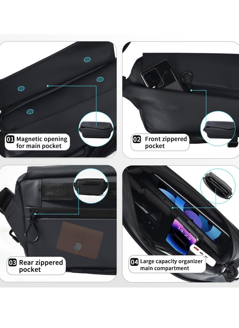 Carrying Case for PlayStation Portal/ROG Ally/Steam Deck/OLED/Lenovo Legion Go/Switch, Protective Portable Waterproof Travel Bag with Multi-Pockets for PS Portal Remote Player