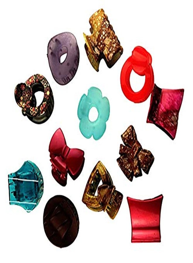 imioxo Daily use stylish Hair Clutch/Claws/Clips for Girls and Women Combo of 12 Pieces(IMIT37) - Image 3
