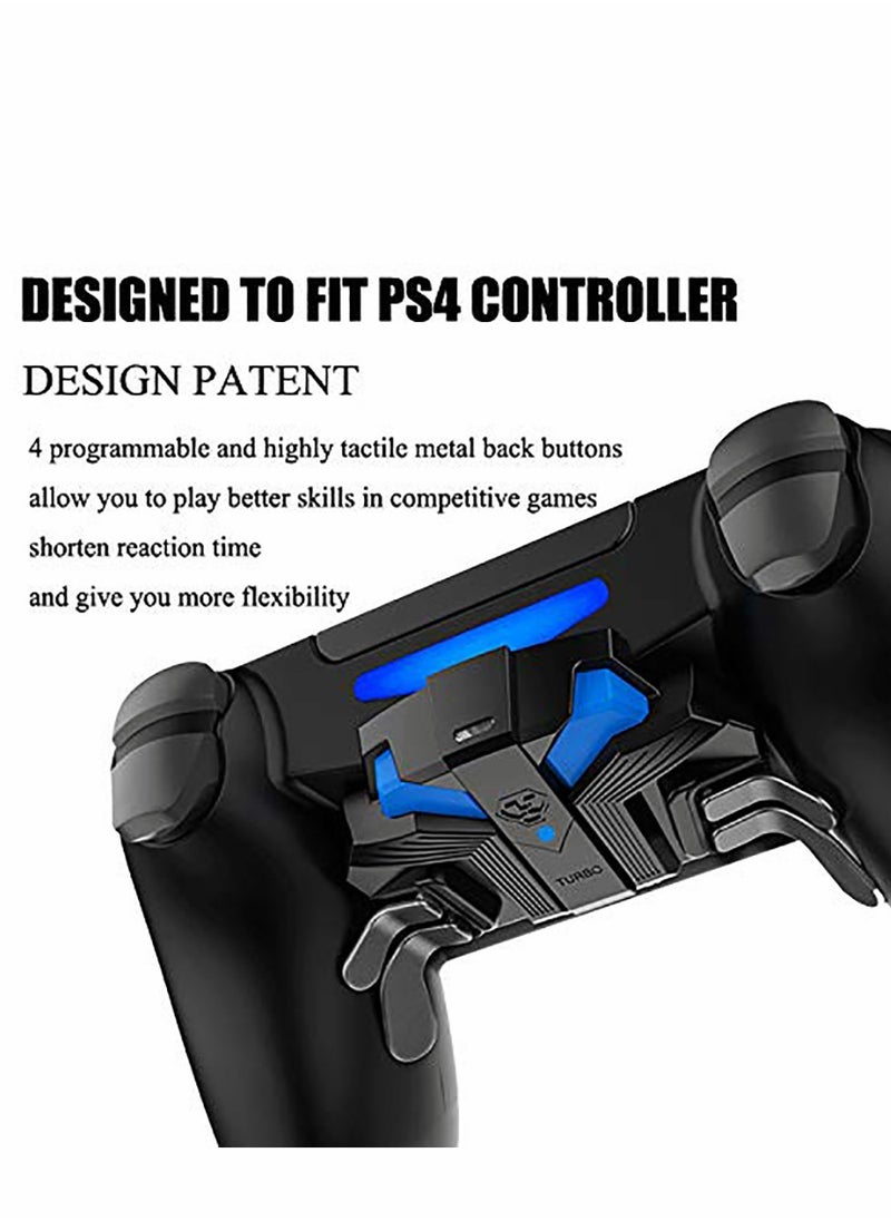 Controller Accessories for PS4, Back Button Attachment Adapter with Custom Mapping 4 Paddles Professional F.P.S Gaming, Gift Boys and Men