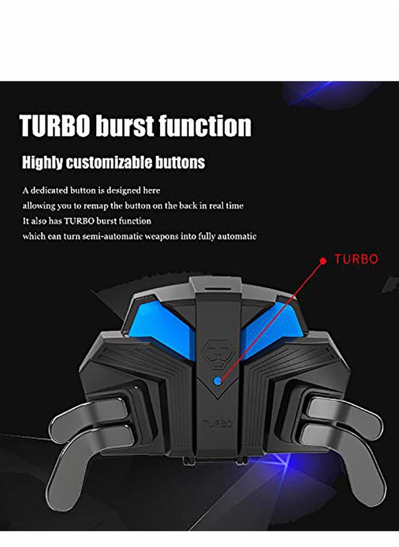 Controller Accessories for PS4, Back Button Attachment Adapter with Custom Mapping 4 Paddles Professional F.P.S Gaming, Gift Boys and Men