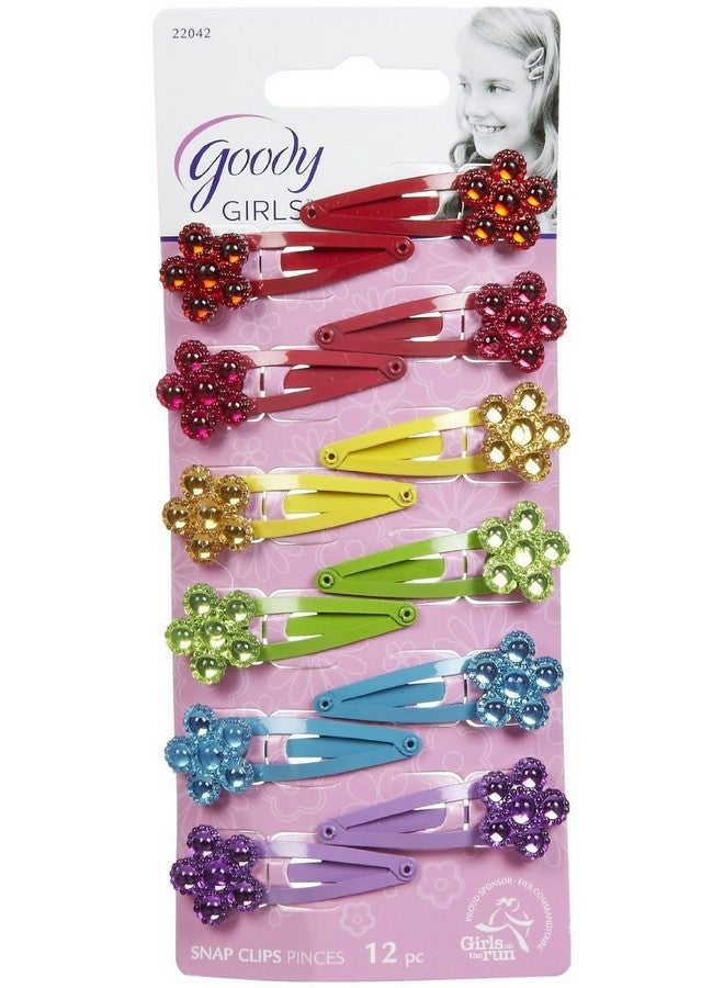 Goody Jeweled Flower Contour Clip 12 Ct - Image 1