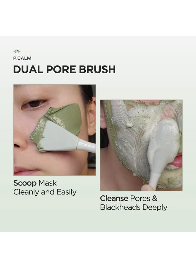 P.CALM Dual Pore Cleansing Brush | Face Scrubber for Blackheads Removal, Gentle Exfoliation & Deep Cleaning, Pore Massager | Korean Beauty Tool, 30g / 1.05 oz, 1 Count - Image 3
