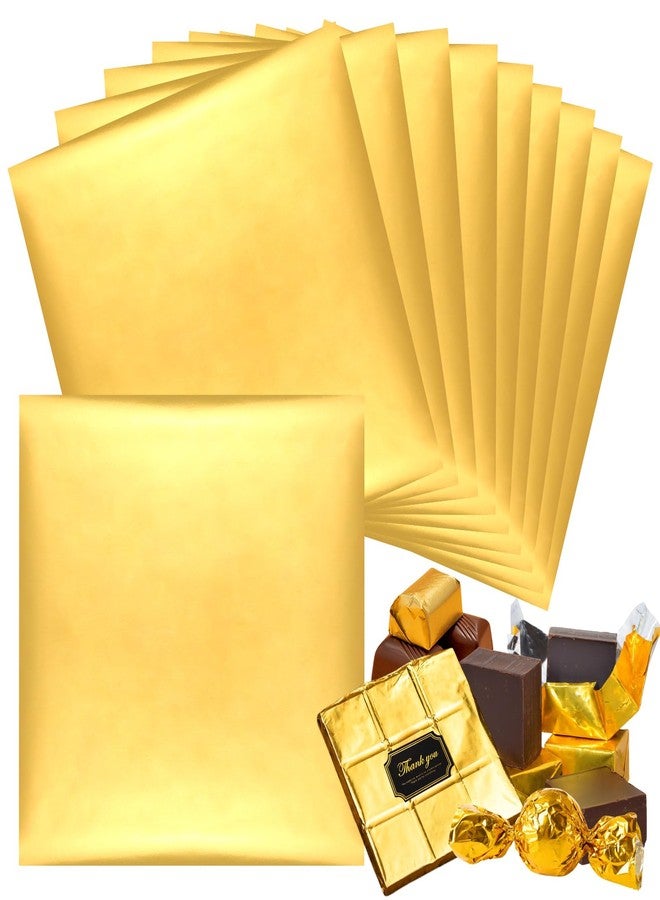 CODOHI COODHI 10” x 10” Large Dubai Chocolate Bar Pistachio Wrappers Packaging with Stickers, 100PCS Chocolate Bar Gold Aluminum Foil Wrapper for Candy, Granola Bar, Caramel - Image 1
