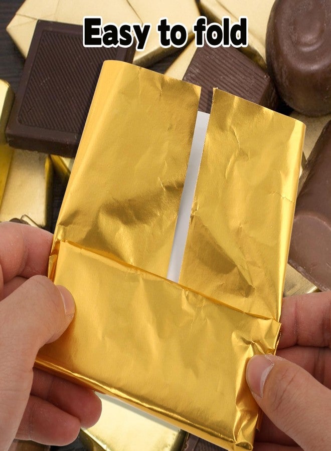 CODOHI COODHI 10” x 10” Large Dubai Chocolate Bar Pistachio Wrappers Packaging with Stickers, 100PCS Chocolate Bar Gold Aluminum Foil Wrapper for Candy, Granola Bar, Caramel - Image 5
