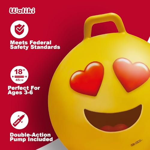 Waliki Emoji 3 Exercise Fitness Ball 1845cm Perfect Size for Kids Ages 36 Easy to Inflate Safety Tested - Image 5