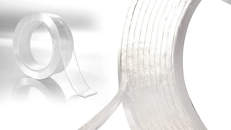 D-Fix شريط لاصق نانو مزدوج الجوانب 2 قطعة، شريط جل نانو قابل للغسل بدون أثر، يلتصق بالزجاج، المعدن، الهاتف المحمول في المطبخ، الألواح أو بلاط، شريط شفاف لاصق - Image 3