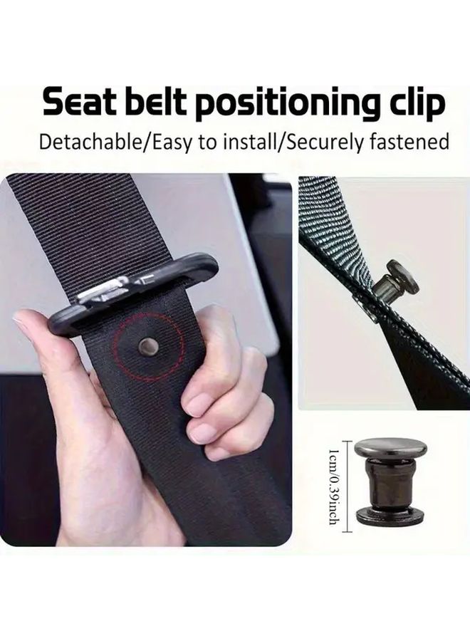 Golden Seatbelt Button Block 2 Pairs Car Seatbelt Stopper Prevents Sliding Ensures Secure Installation - Image 5