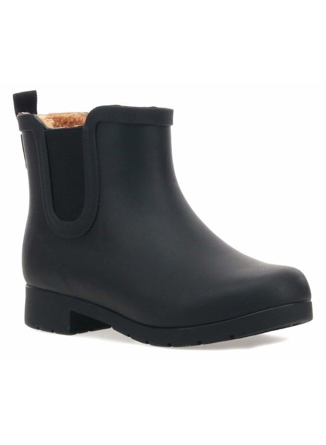 Chooka Women's Waterproof Wellies Plush Chelsea Bootie, Delridge Black, 40 EU - Image 1