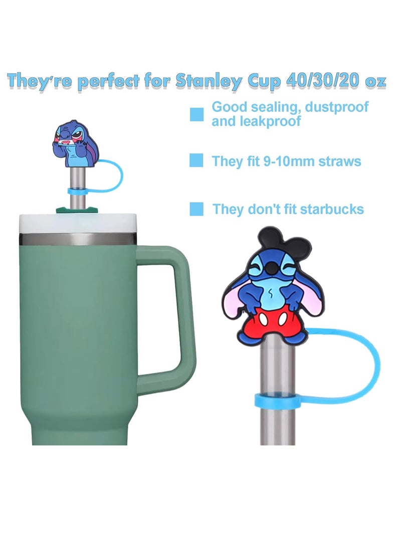 يوڠام 10 قطع من أغطية الشفاطات السيليكون - أغطية قابلة لإعادة الاستخدام لرؤوس الشفاطات، تناسب أكواب بحجم 40 و30 و20 أونصة. - Image 2