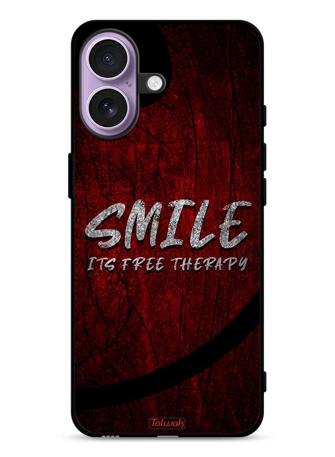 Tolwak Apple iPhone 17 Protective Case Cover Smile Its Free Therapy - Image 1