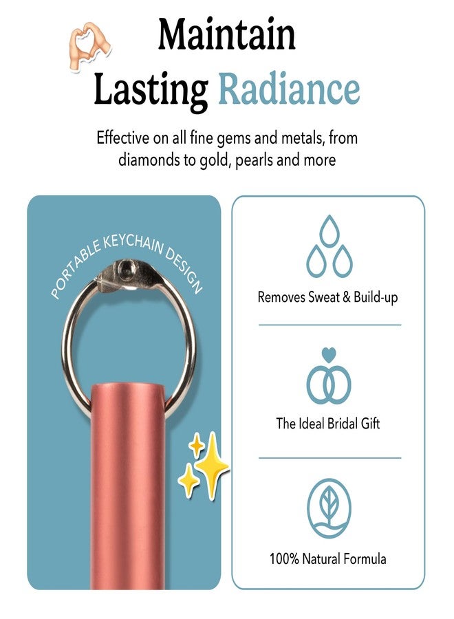 BUFFR Natural Diamond Cleaner Pen Keychain - Non-Toxic, Portable Jewelry Cleaner for Silver, Gold & Fine Jewelry - Gentle, Easy Shine for Women On-the-Go - Image 5