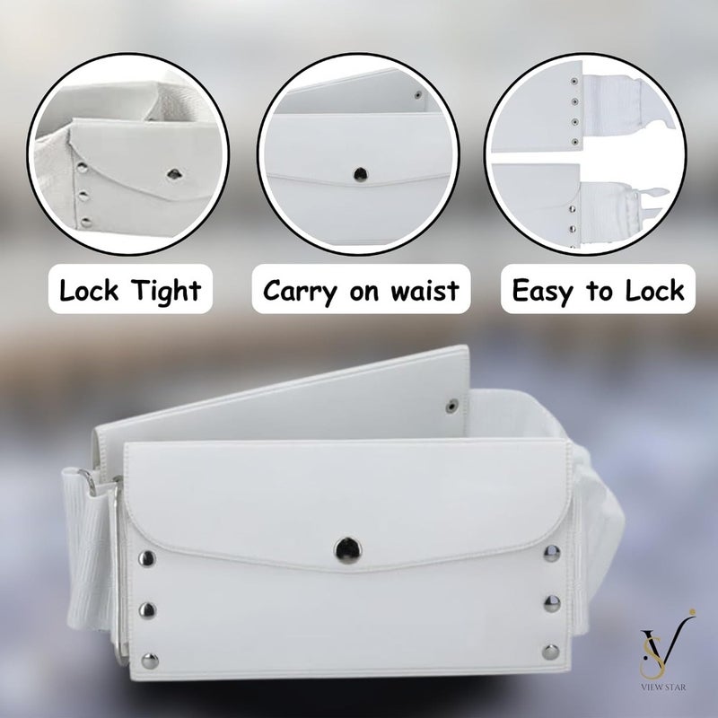 Ihram Set for Men 5 PCS Hajj Umrah Ihram Towels with Built-in Belt Bag Ihram Bag Umrah Dua Card Tawaf Counter Tasbeeh Safety Pins Travel-Friendly Cotton Blend White - Image 3