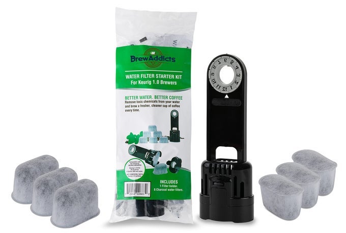 WATER FILTER FOR KEURIG 10 COFFEE MAKERS STARTER KIT 6 FILTERS 1 FILTER HOLDER REPLACEMENT WATER FILTER CARTRIDGES KIT COMPATIBLE WITH CLASSIC BREWERS