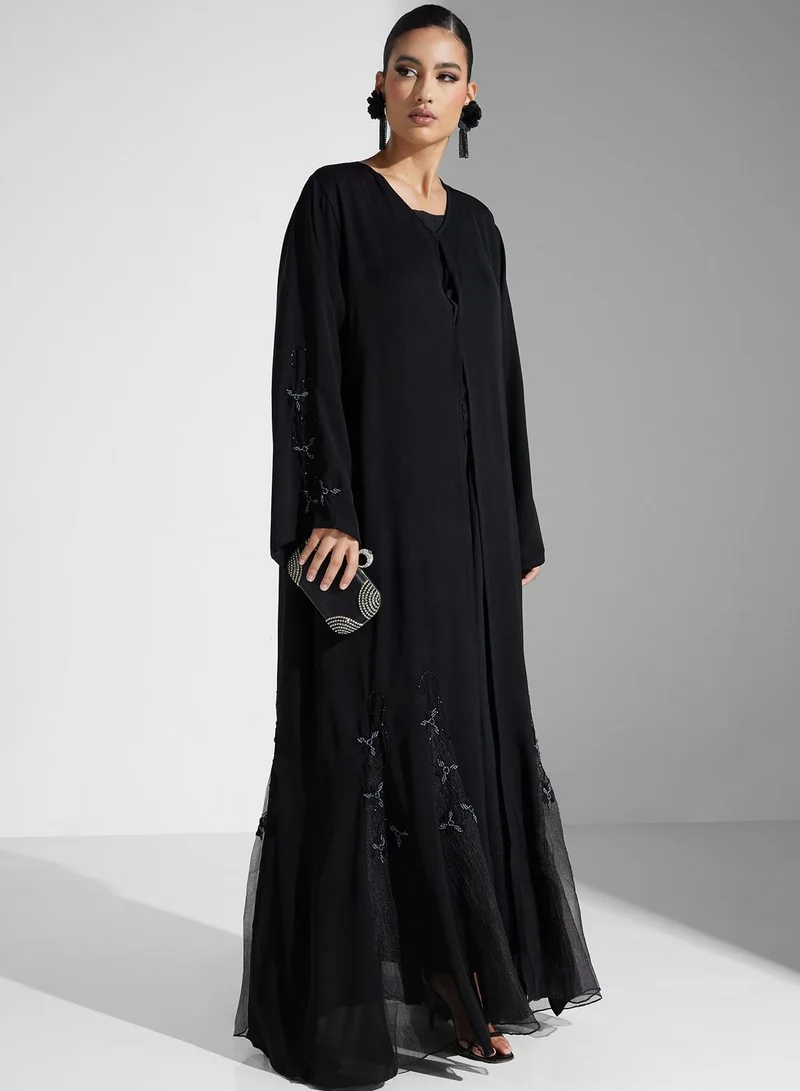 hayas closet Flared Sleeve Abaya