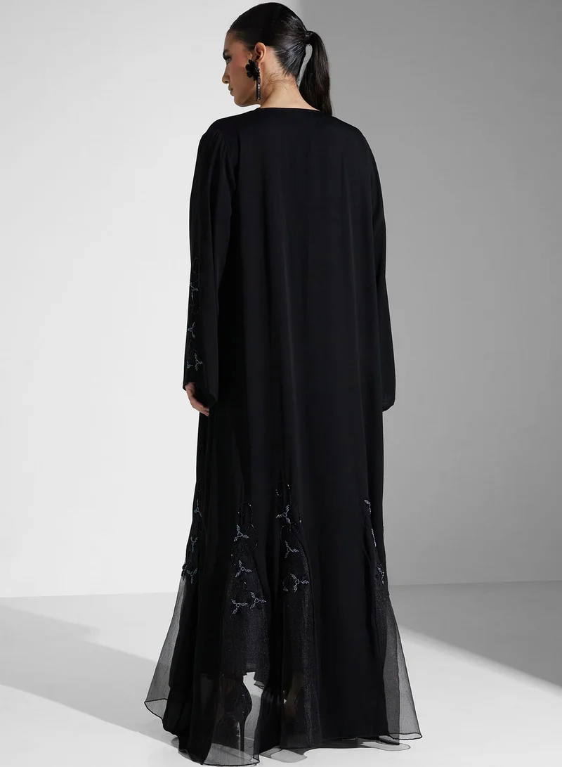 hayas closet Flared Sleeve Abaya
