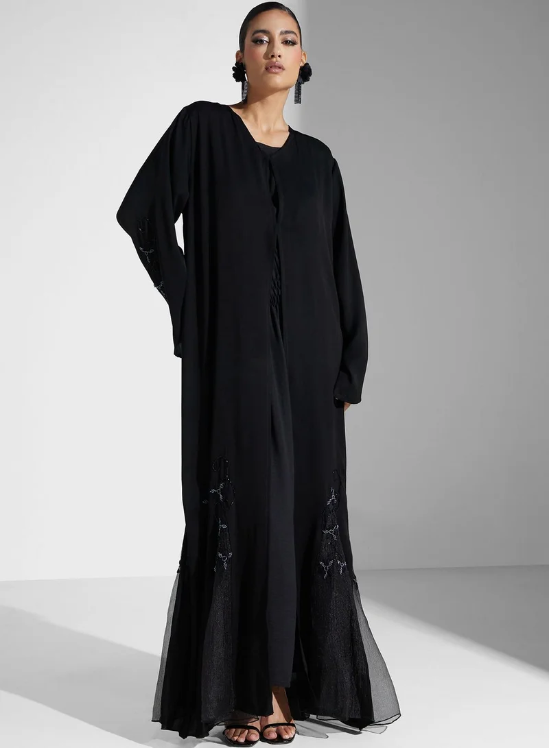 hayas closet Flared Sleeve Abaya