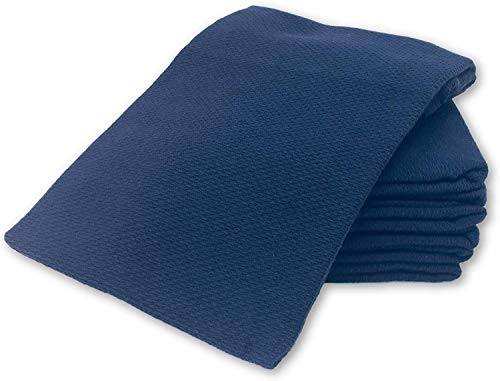williams sonoma Williams-Sonoma All Purpose Pantry Towels, Kitchen Towels, Set of 4, Navy Blue, 100% Cotton - Image 5
