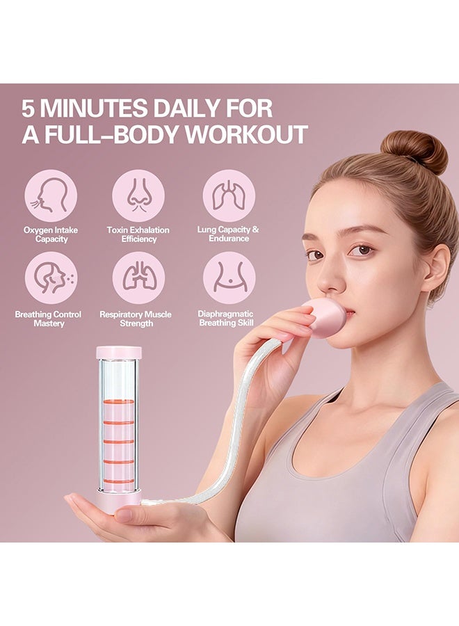 JIAROU Dumbbell Breathing Trainer,Deep Breathing Trainer, Natural Lung Trainer for Adults, Easy to Use and Clean, Breathing Dumbbell - Image 5