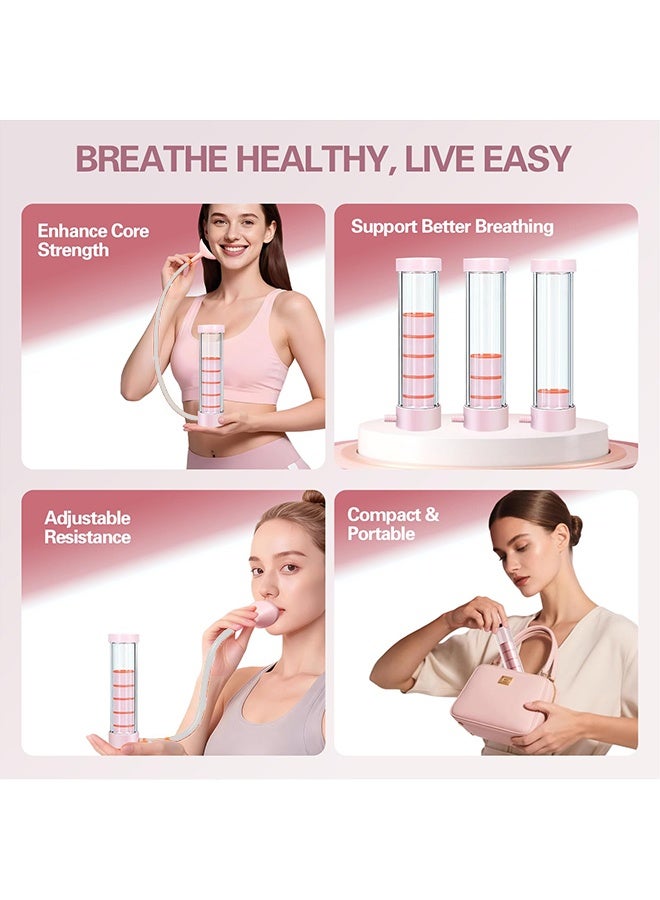 JIAROU Dumbbell Breathing Trainer,Deep Breathing Trainer, Natural Lung Trainer for Adults, Easy to Use and Clean, Breathing Dumbbell - Image 3