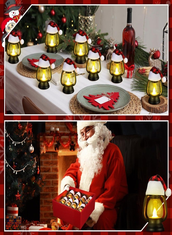 Arrowbash مجموعة من 12 قبعة صغيرة لعيد الميلاد من آروباش، فوانيس على شكل كرات شعر، زينة معلقة للطاولات، ديكور للحفلات (نمط كلاسيكي) - Image 5