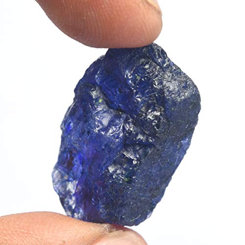 GEMHUB AAA++ Natural Certified Blue Sapphire 34.00 Carat Raw Healing Crystal for Charms Genuine Real Sapphire Gemstone for Jewelry - Image 2