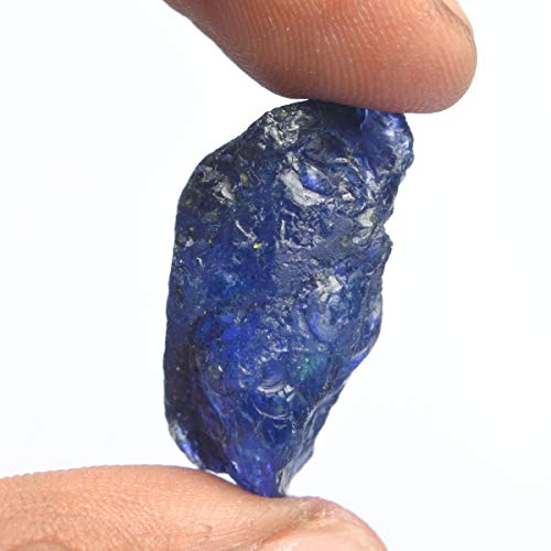 GEMHUB AAA++ Natural Certified Blue Sapphire 34.00 Carat Raw Healing Crystal for Charms Genuine Real Sapphire Gemstone for Jewelry - Image 3