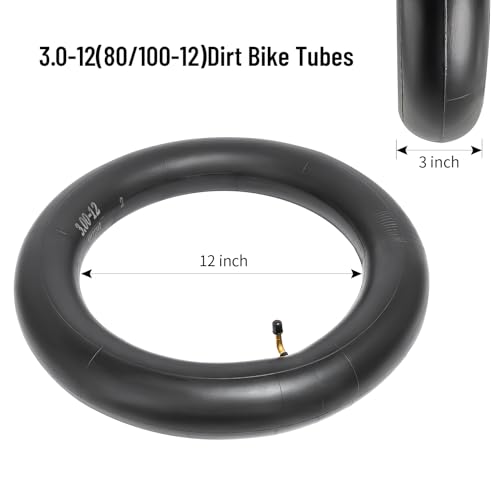 StaiBC Heavy Duty 3.0-12 Inner Tube 80/100-12 Dirt Bike Tubes with TR87 Bent Valve Stem for Kawasaki Yamaha Pit Bike XR CRF 50 70 Kawasaki KLX 110 Suzuki DRZ 110 Yamaha TTR 90 2-Packs - Image 4