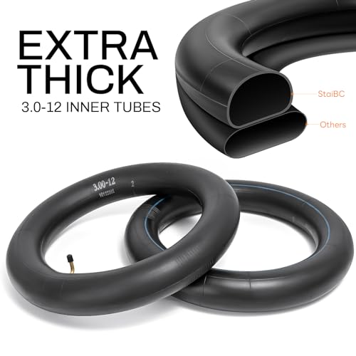 StaiBC Heavy Duty 3.0-12 Inner Tube 80/100-12 Dirt Bike Tubes with TR87 Bent Valve Stem for Kawasaki Yamaha Pit Bike XR CRF 50 70 Kawasaki KLX 110 Suzuki DRZ 110 Yamaha TTR 90 2-Packs - Image 5