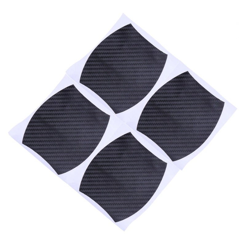 Black Car Door Handle Protective Film 4 Pieces Scratch Resistant Self Adhesive Carbon Fiber - Image 2