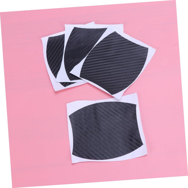 Black Car Door Handle Protective Film 4 Pieces Scratch Resistant Self Adhesive Carbon Fiber - Image 4