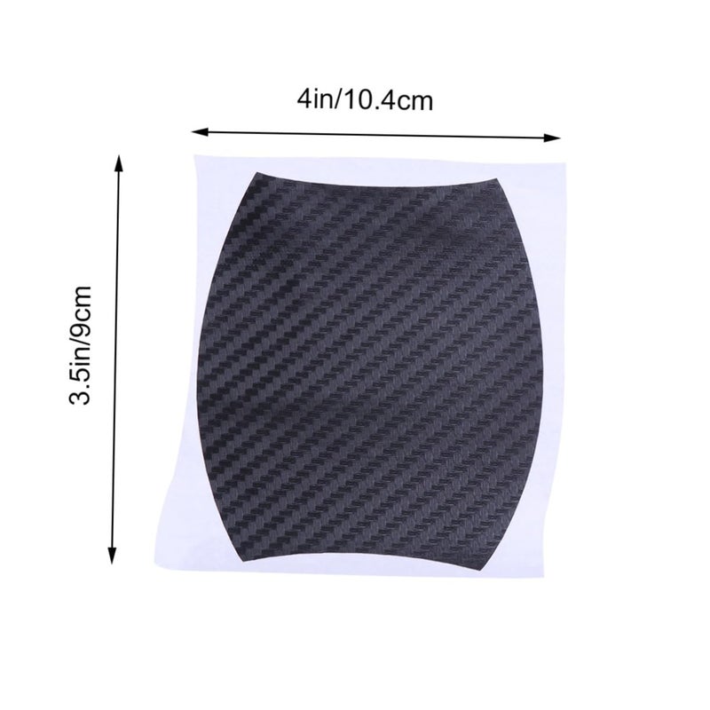 Black Car Door Handle Protective Film 4 Pieces Scratch Resistant Self Adhesive Carbon Fiber - Image 3