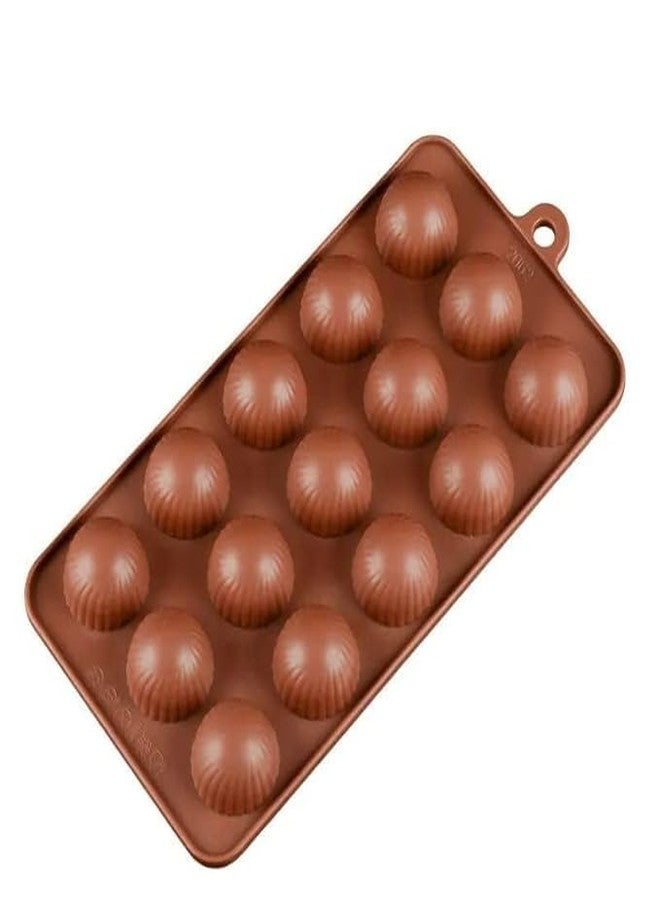 MoldBerry Silicone Chocolate Mould 15 Cavity Cylinder Round Shape Candy Mold Baking Tools for Cake Chocolate Ice Jell-O Pack of 1 (Multi Color)