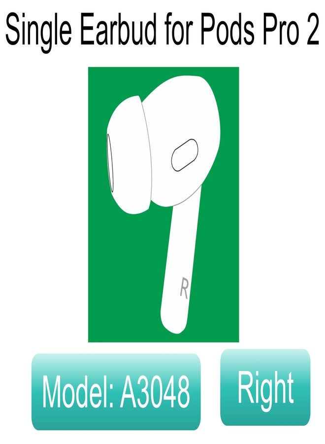 مينوڤا سماعات أذن يمنى بديلة أصلية من Meenova لأجهزة Pods Pro (الجيل الثاني) A3047، A3048، A3049، أصلية، سماعة أذن يمنى واحدة فقط، متوافقة مع علبة الشحن الأصلية لجهاز Air Pro 2 A2968 - Image 4