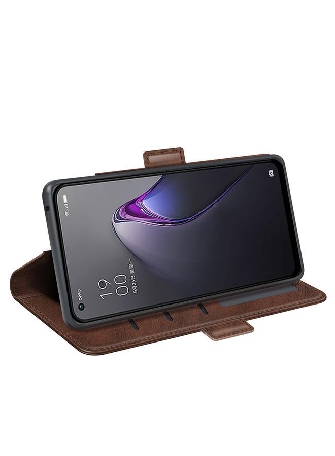 اس-توب جراب هاتف OPPO Reno8 من الجلد القابل للطي مع مشبك مغناطيسي مزدوج الجوانب - Image 5