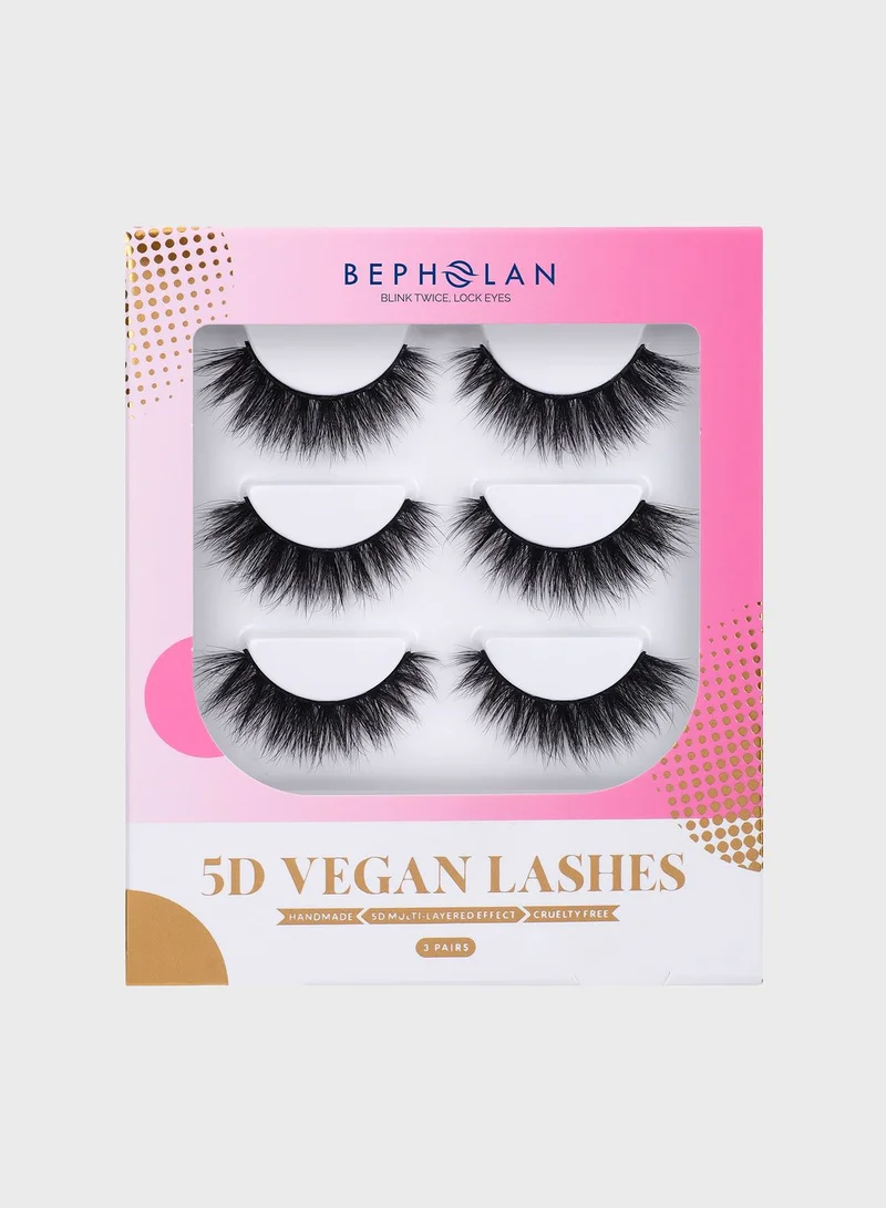 BEPHOLAN Super Volume Layered Mink Lashes - Pack Of 3