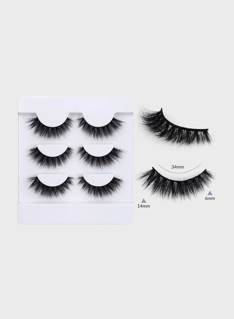 BEPHOLAN Super Volume Layered Mink Lashes - Pack Of 3