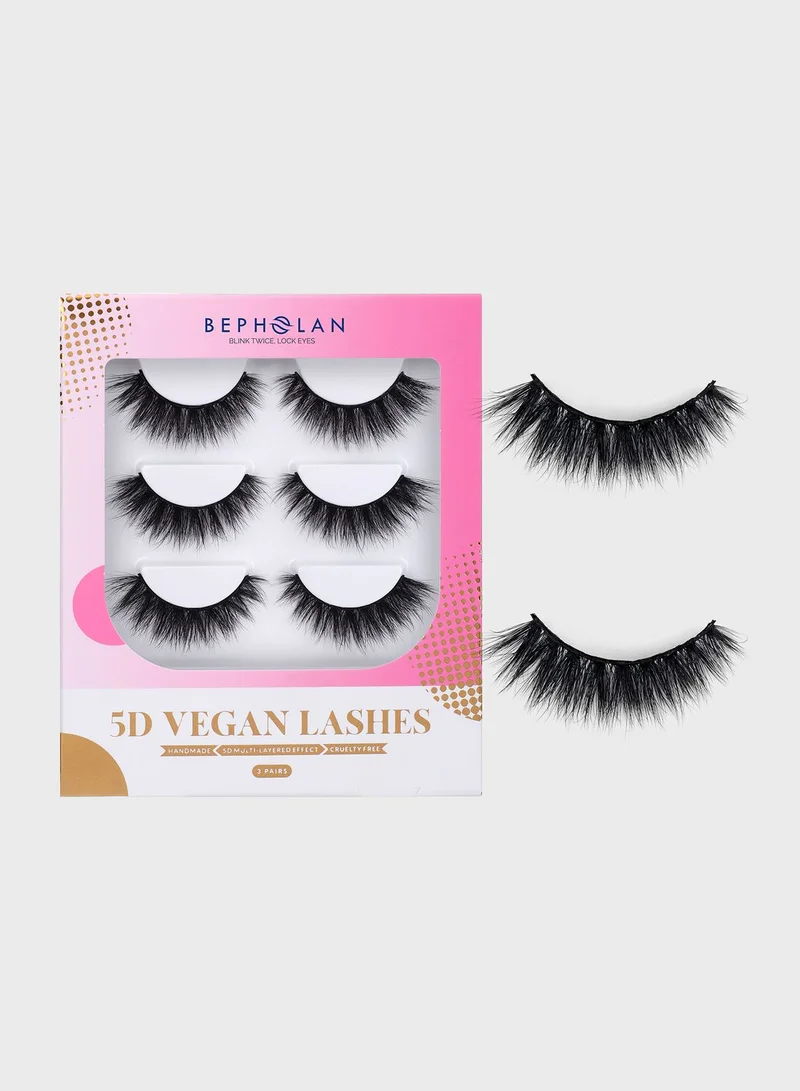 BEPHOLAN Super Volume Layered Mink Lashes - Pack Of 3