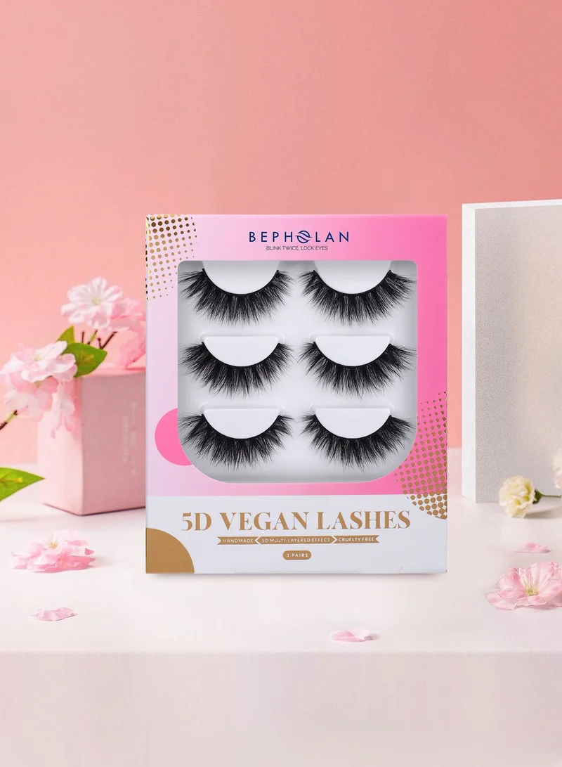 BEPHOLAN Super Volume Layered Mink Lashes - Pack Of 3
