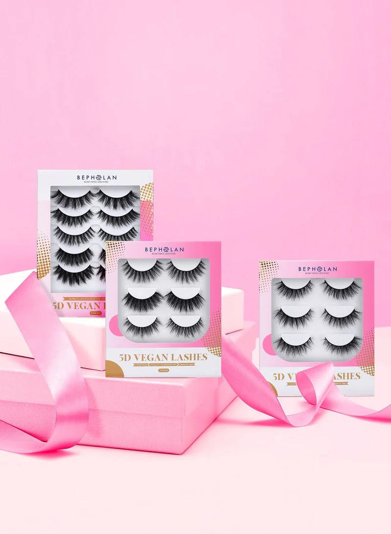 BEPHOLAN Super Volume Layered Mink Lashes - Pack Of 3