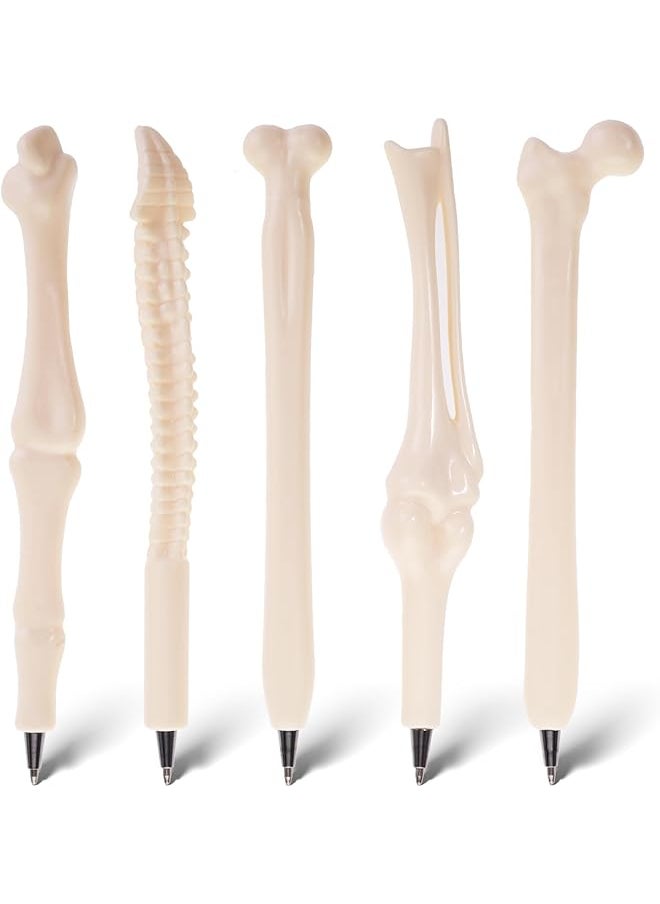 X spring - Ballpoint Pens 5 Pcs Creative Novelty Bone Shape Ballpoint Pens Black Ink Gift Pen For Kids Pack Model Pens Nurse Doctor Pen For Halloween New Year'S Day Thanksgiving - Image 1
