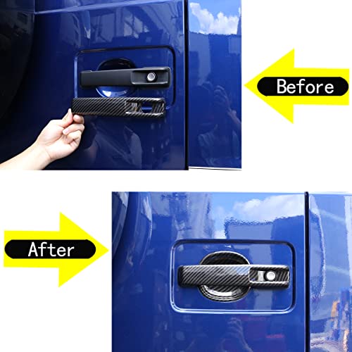 Tumukiw 5PCS Car Exterior Door Handle Covers Compatible with Mercedes Benz G Class W463 G500 G550 G63 AMG 20042021 Car Door Handle Cover Protector Trim Cover Carbon Fiber - Image 3