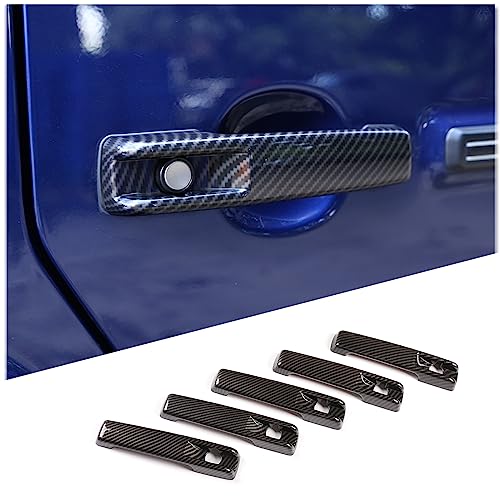 Tumukiw 5PCS Car Exterior Door Handle Covers Compatible with Mercedes Benz G Class W463 G500 G550 G63 AMG 20042021 Car Door Handle Cover Protector Trim Cover Carbon Fiber - Image 1