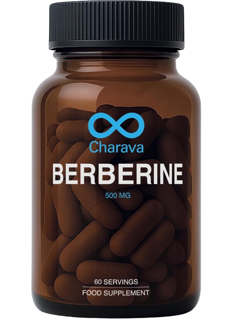 شارافا كبسولات شارافا بيربرين هيدروكلوريد ٥٠٠ مجم - دعم قوي لسكر الدم والتمثيل الغذائي - ٦٠ كبسولة - صنع في المملكة المتحدة - Image 1