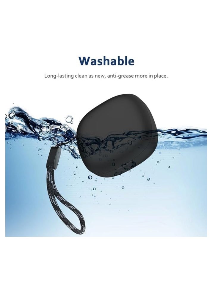 Generic Silicone Case Compatible with Anker Soundcore R50i /P30i  Soft Slim Skin friendly Case Cover Shockproof Protection Cover with Carabiner  - Image 4