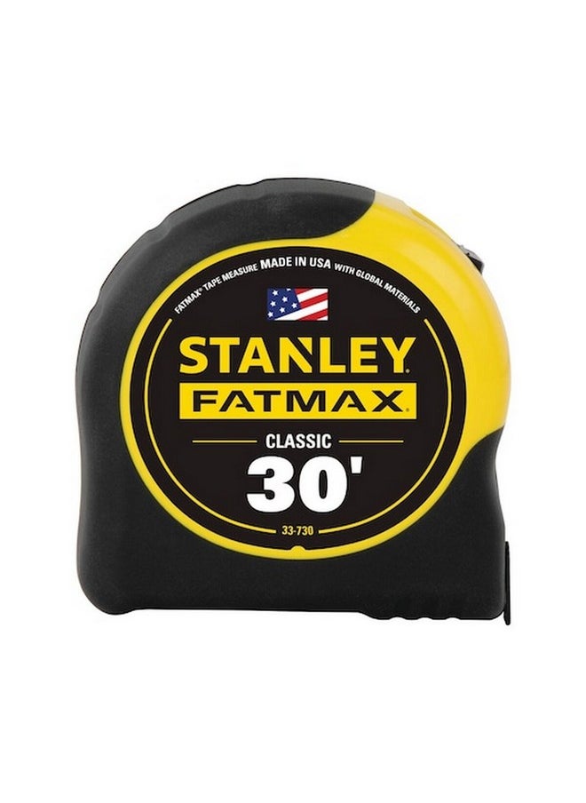 Stanley Fatmax Classic Compact Measuring Tape Yellow and Black 30 ft 33-730  - Image 1