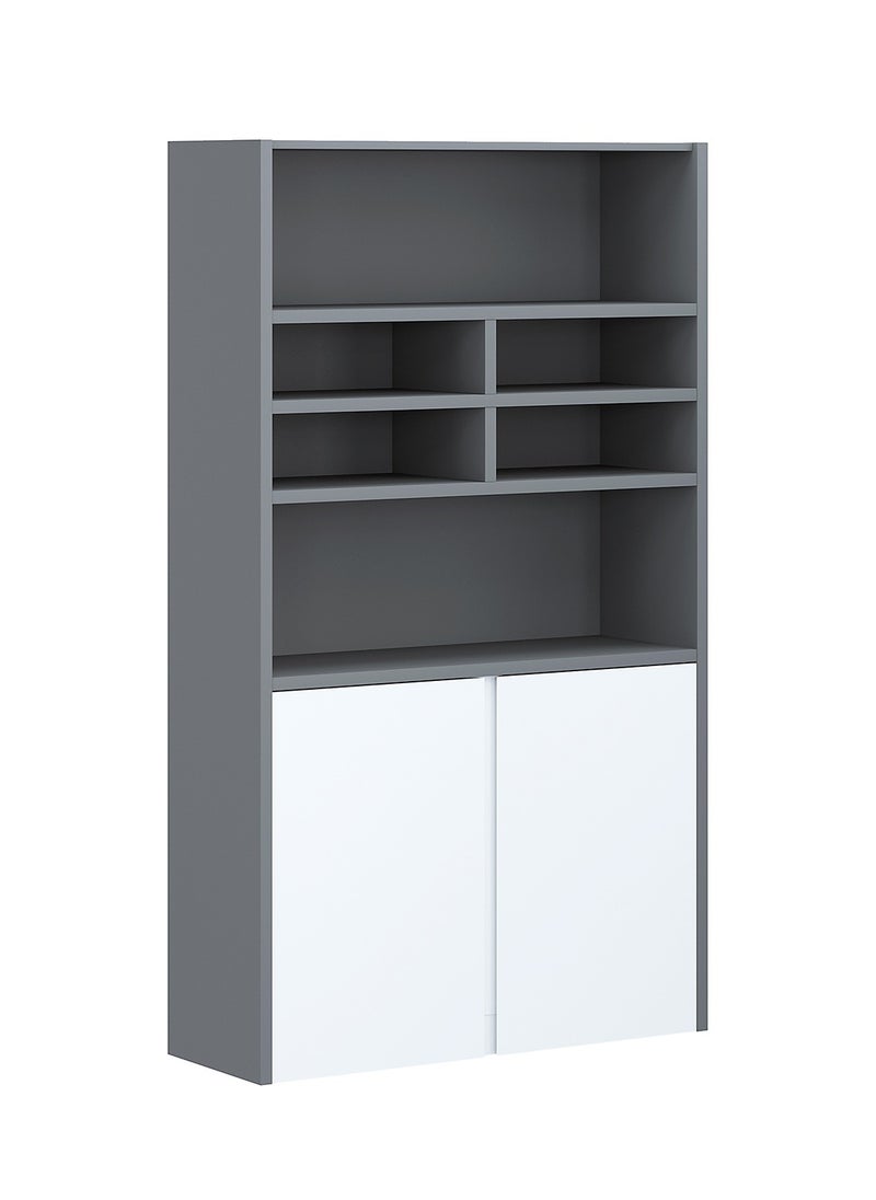 Neo Front Neo Front MDF Storage Cabinet with  Doors with Key Locker and Open Shelves for Office and Home TC-W016  - Image 2
