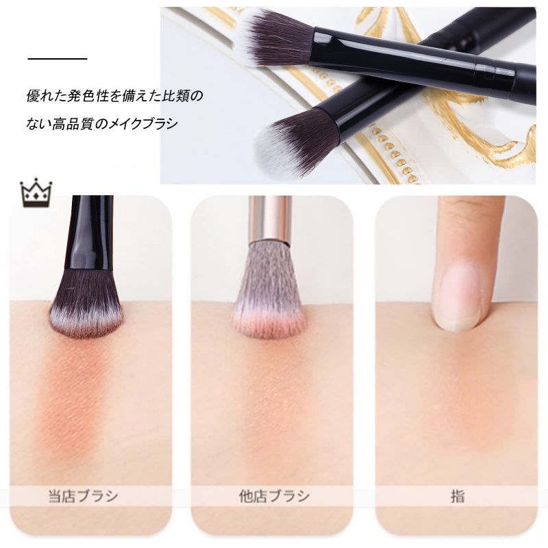 MSQ Eye Makeup Brushes 12pcs Eyeshadow Makeup Brushes Set with Soft Synthetic Hairs & Real Wood Handle for Eyeshadow, Eyebrow, Eyeliner, Blending(Black without bag) - Image 5