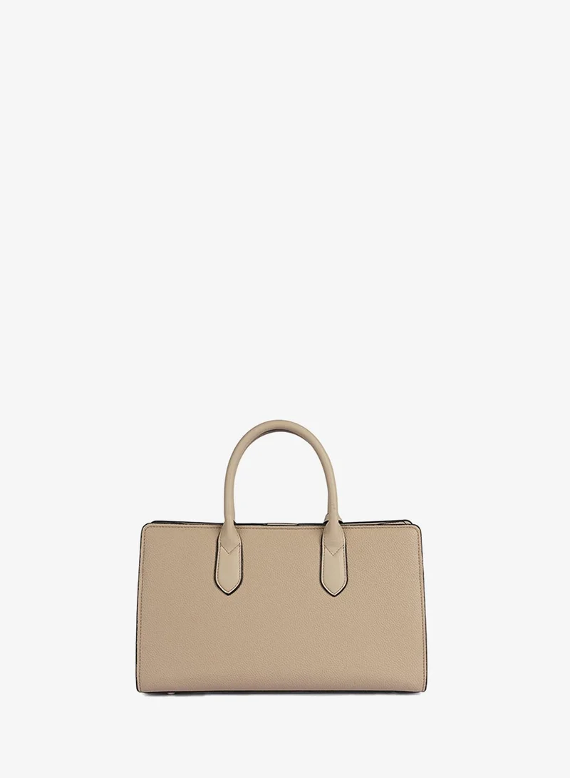 Cuple Khaki Satchel style with two top handles handbag for Women | Best Price UAE